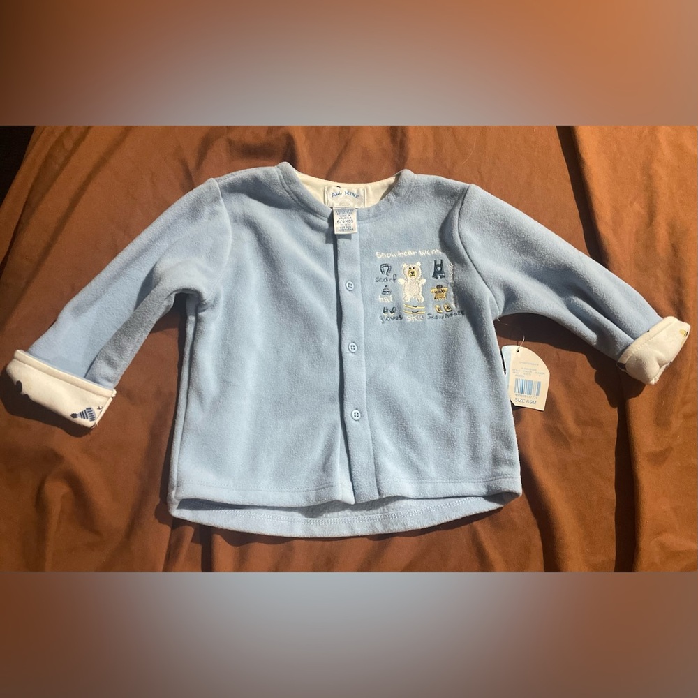 Light Blue Baby Fleece Button Down Shirt